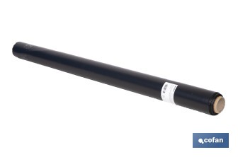Rollo de film negro | Material: polietileno | Galga 400 | Grosor: 100 micras | Protección de embalajes | Disponible en diferentes medidas - Cofan
