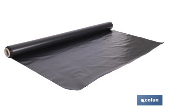 Rollo de film negro | Material: polietileno | Galga 400 | Grosor: 100 micras | Protección de embalajes | Disponible en diferentes medidas - Cofan