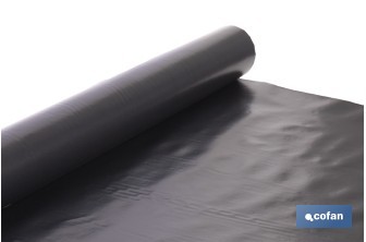Rollo de film negro | Material: polietileno | Galga 400 | Grosor: 100 micras | Protección de embalajes | Disponible en diferentes medidas - Cofan