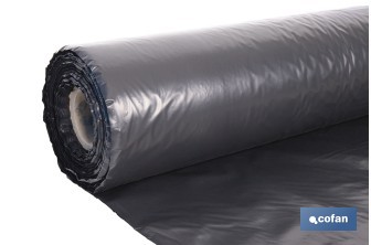 Rollo de film negro | Material: polietileno | Galga 400 | Grosor: 100 micras | Protección de embalajes | Disponible en diferentes medidas - Cofan