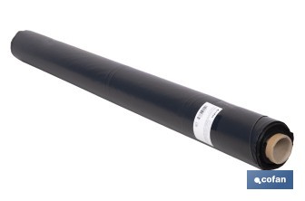 Rollo de film negro | Material: polietileno | Galga 400 | Grosor: 100 micras | Protección de embalajes | Disponible en diferentes medidas - Cofan