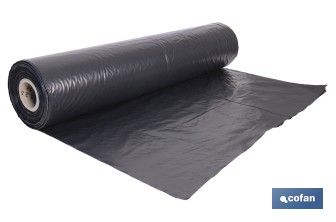 Rollo de film negro | Material: polietileno | Galga 400 | Grosor: 100 micras | Protección de embalajes | Disponible en diferentes medidas - Cofan