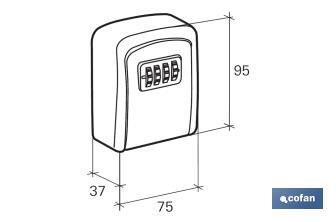 Key safe box | 4 digit resettable combination - Cofan