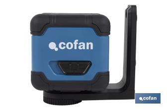 Cross-line laser level | Self-levelling and manual modes | Working range: 30m | Case included - Cofan