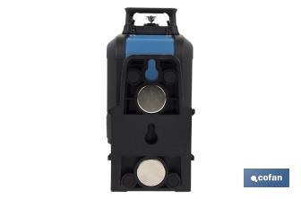 Self-levelling laser level | Working range: 30m | Cross-line laser | 360° levelling - Cofan