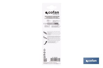 Cúter profesional de ABS | Con recubrimiento antideslizante TPR | Hoja negra ultra afilada SK2 | Bloqueo automático | Disponible en 3 medidas - Cofan
