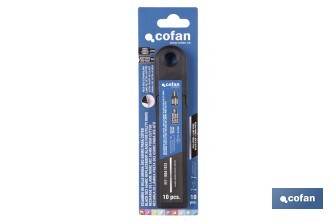 Recambio de cuchillas para cúter profesional | Hojas negras con afilado láser | Pack de 10 cuchillas SK2 | Disponible en 3 medidas - Cofan