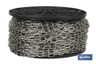 Cadena calibrada de acero inoxidable A4 para Anclas y Boyas | Diferentes tamaños de diámetro y precio por metro - Cofan
