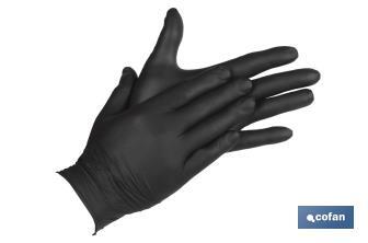 Boîte de 100 unités de gants de nitrile | Fins et élastiques | Non poudrés | Commodes et agréable au toucher - Cofan