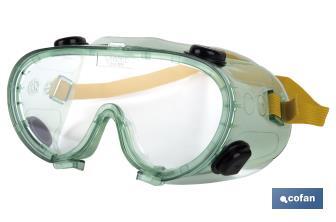 Anti-fog safety goggles | Comfortable and lightweight goggles | Adjustable headband - Cofan