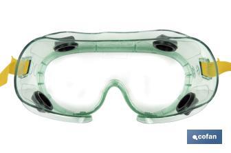 Anti-fog safety goggles | Comfortable and lightweight goggles | Adjustable headband - Cofan