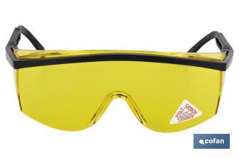 Safety glasses | Yellow lenses | UV protection | EN 166:2001 - Cofan