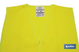 High visibility vest | Yellow | Size: XXL | EN ISO 20471 | CAT. III - Cofan