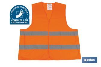 Gilet réfléchissant | Couleur orange | Taille XXL | EN ISO 20471 | Catégorie III - Cofan