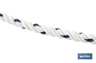 Harness safety rope | Size: 1.5m | Ø12mm | Supplied with buckles and thimbles - Cofan