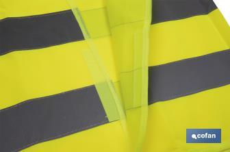 High visibility vest | Yellow | Size for children | EN ISO 20471 | Class 2 | - Cofan