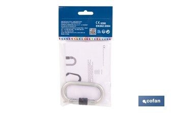 Mosquetón de seguridad | Con Roscado seguro | Resistencia 25kN | EN 362 |  Clase B I Cat lll - Cofan