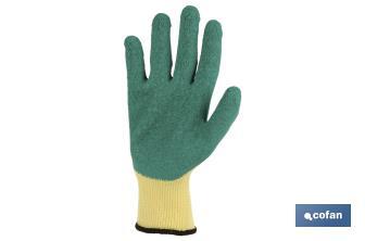 Guantes de tela y palma de látex | Adherencia correcta y resistentes | Ideales para trabajos manuales | Cómodos y adaptables - Cofan