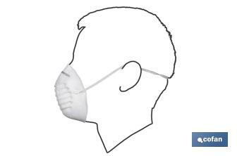 Mascarillas Higiénicas | Fabricadas en Polipropileno | Protegen contra el Polvo y Partículas no Tóxicas | No Reutilizable - Cofan