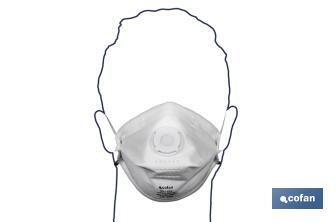 FFP2 NR (D) face mask | Disposable face mask | Integrated exhalation valve | White - Cofan