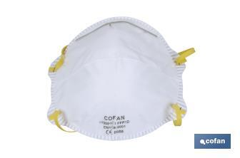 Mascarilla FFP1D | No Reutilizable | Eficiencia de Filtración superior al 90% | Pack de 20 o 3 Unidades - Cofan