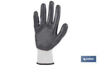 Gants 100 % en polyester | Imprégnés pour une plus grande sécurité | Flexibles | Protection et confort | Sans coutures - Cofan