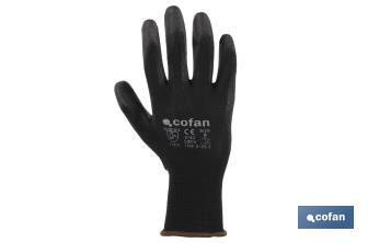 Gants 100 % en polyester | Imprégnés pour une plus grande sécurité | Flexibles | Protection et confort | Sans coutures - Cofan