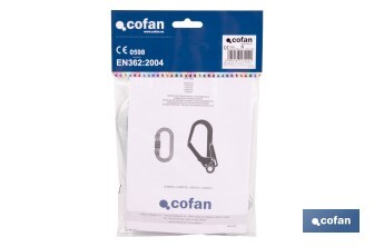 Mosquetón de Seguridad | En Acero para Andamios | Con Bloqueo automático de Doble Acción - Cofan