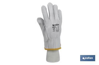 Cow grain leather gloves | Excellent tactile feel | Perfect fitting | Protect and safe your hands - Cofan