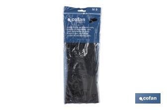 Guantes de neopreno negros | Ideales para el contacto con ácidos y detergentes | Perfectos para metalurgia y mecánica - Cofan