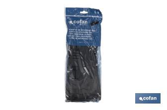 Black neoprene glove | Ideal for contact with acids and detergents | Perfect for metallurgy and mechanics - Cofan