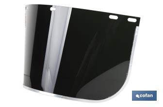 Spare visor for face shield | Dark lens | Visor size: 400mm | Anti fog lens - Cofan