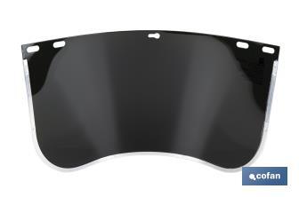 Spare visor for face shield | Dark lens | Visor size: 400mm | Anti fog lens - Cofan