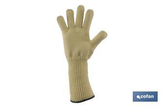 Cut and heat resistant gauntlet gloves | Tough and durable | Comfortable and safe gloves | Additional protection - Cofan