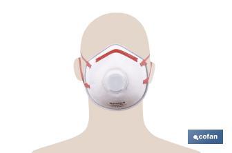 Mascarilla FFP3 NR | Con válvula Extra confort | Protección Auto filtrante | Pack de 10 Unidades - Cofan