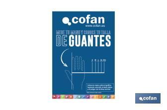 Cartel Imantado con medidor de tallas de guantes - Cofan