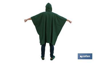 Rain Poncho | Green | PVC/Polyester | One size fits all | Rain Coat - Cofan