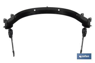 Soporte de malla protectora para casco de obra| Medidas del soporte 24 x 17 x 2 cm | Soporte universal - Cofan