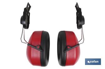 Helmet mounted earmuffs | Earmuffs with noise reduction | Suitable for safety helmets - Cofan