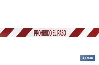 Cinta Balizamiento "PROHIBIDO EL PASO" - Cofan