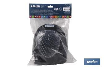 Pack of 2 gel knee pads with elastic double strap and hoop and look fastener - Cofan