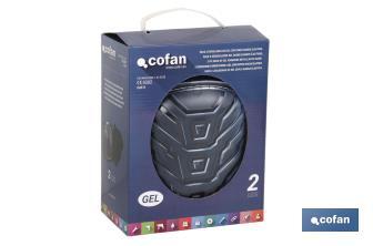 Pack of 2 knee pads | Double elastic band | Gel pads - Cofan