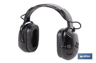 Cascos antirruido con Bluetooth | Reducción de sonido (SNR) 29 dB | Protección auditiva con micrófono y control de volumen - Cofan