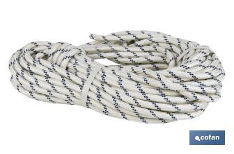 Rollo de cuerda para trabajos de altura | Cuerda trenzada | Ideal para escalada y trabajos en altura semiestática - Cofan