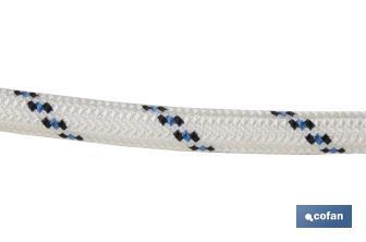 Rollo de cuerda para trabajos de altura | Cuerda trenzada | Ideal para escalada y trabajos en altura semiestática - Cofan