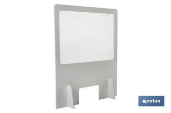 Mampara Protectora | Fabricado en PVC | Medida 750 x 900 mm | 10 mm de grosor - Cofan