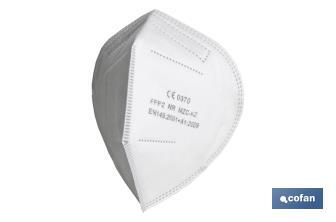 FFP2 NR Folding Face Mask | White | Self Filtering Mask | Disposable Mask - Cofan