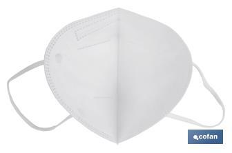 FFP2 NR Folding Face Mask | White | Self Filtering Mask | Disposable Mask - Cofan