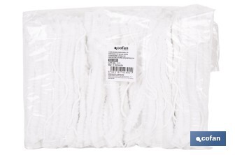 Cubrebarbas desechables | Material: polipropileno | Color: blanco | Talla única | Disponibles en packs de 100 unidades - Cofan