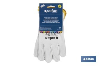 Heat-resistant safety buffalo leather driver glove | Available sizes: 7, 8, 9, 10 and 11. - Cofan